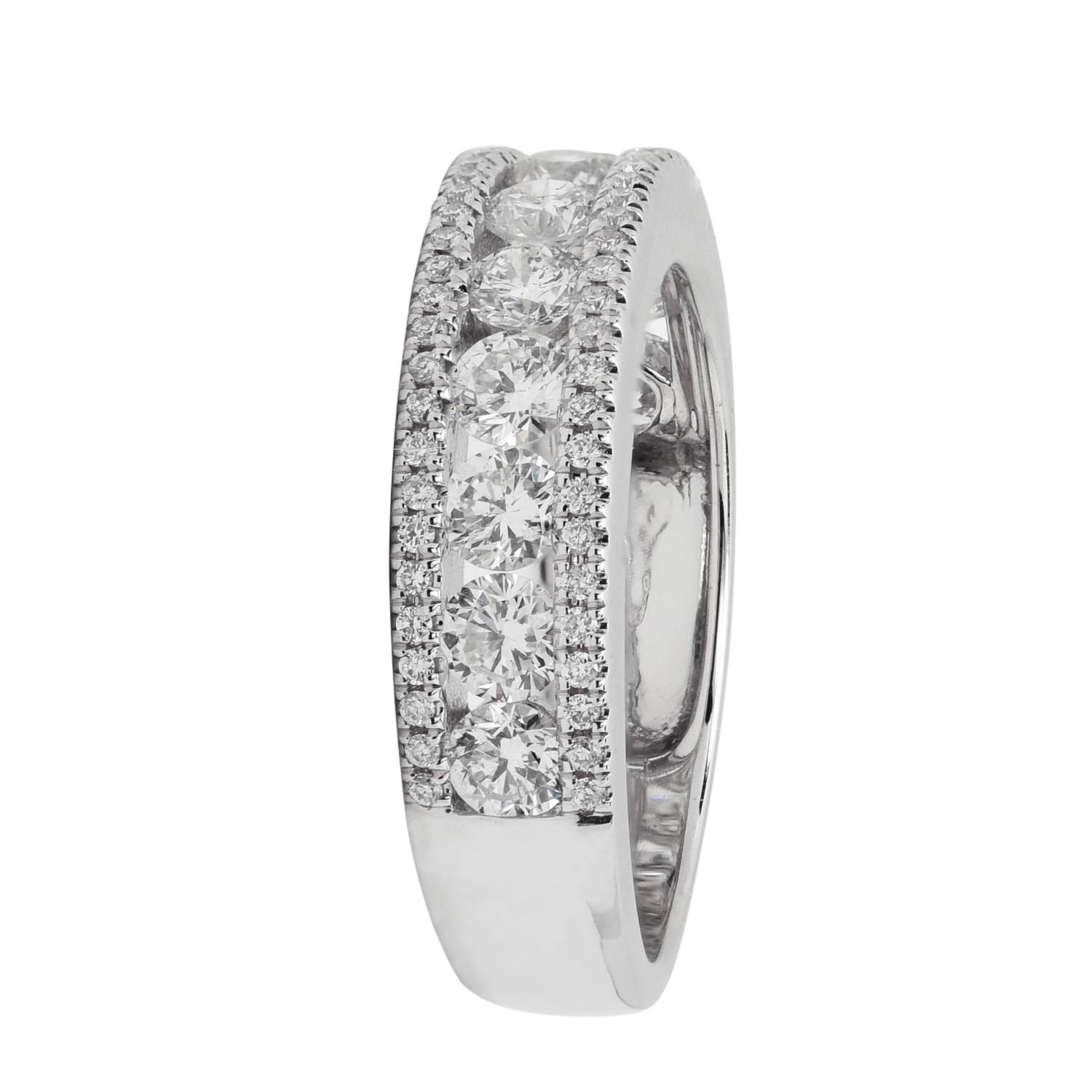Diamond Channel Wedding Band in 14kt White Gold (1 1/2ct tw)