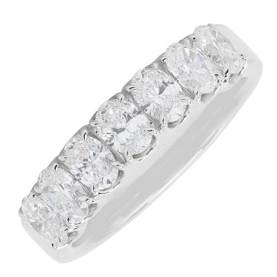 Memoire Geo Arts Oval Diamond Band in 18kt White Gold (1 1/3ct tw)