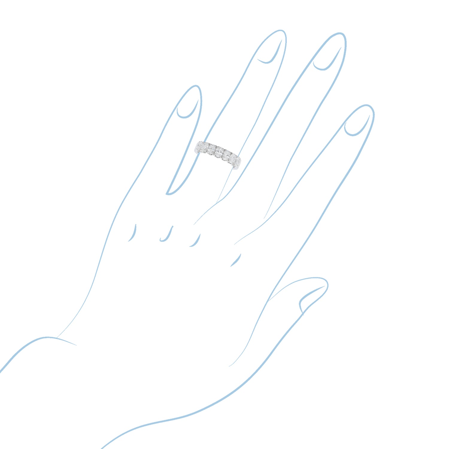 Memoire Geo Arts Oval Diamond Band in 18kt White Gold (1 1/3ct tw)