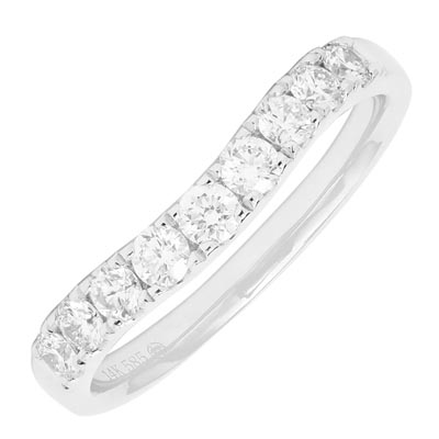 Diamond Curved Band in 14kt White Gold (1/2ct tw)