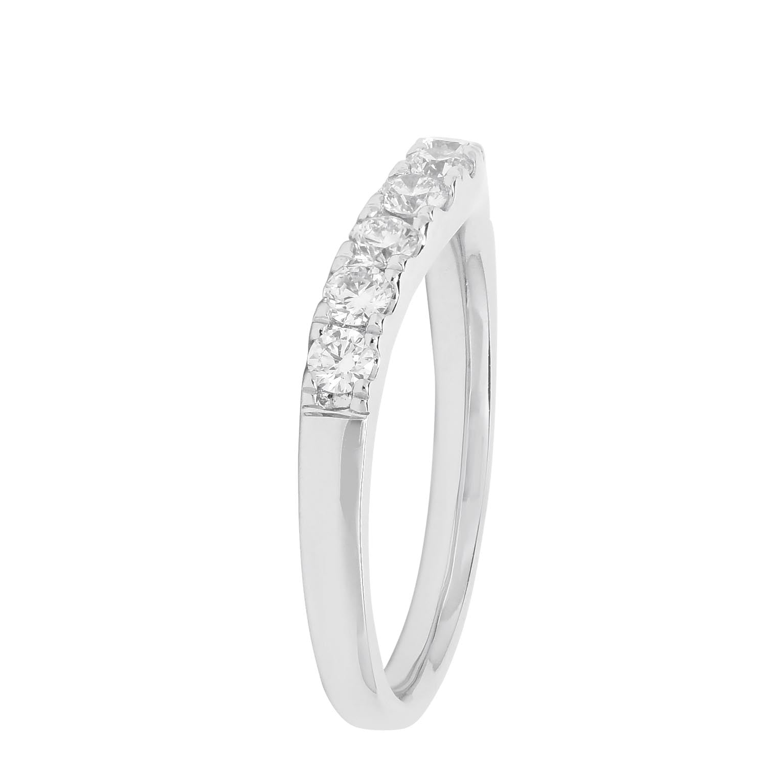 Diamond Curved Band in 14kt White Gold (1/2ct tw)