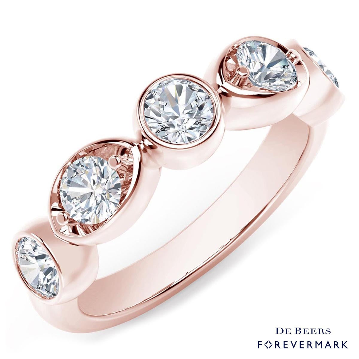 De Beers Forevermark Tribute Collection Diamond Stackable Ring in 18kt Rose Gold (1/2ct tw)