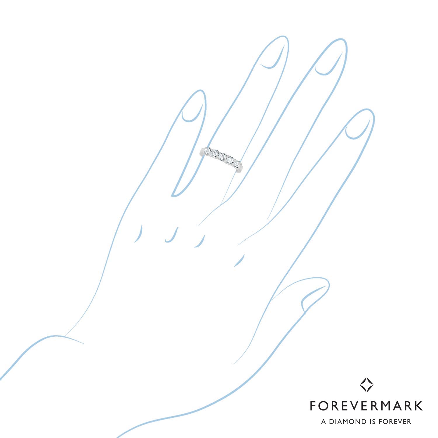 Forevermark Diamond Band in 18kt White Gold (3/4ct tw)