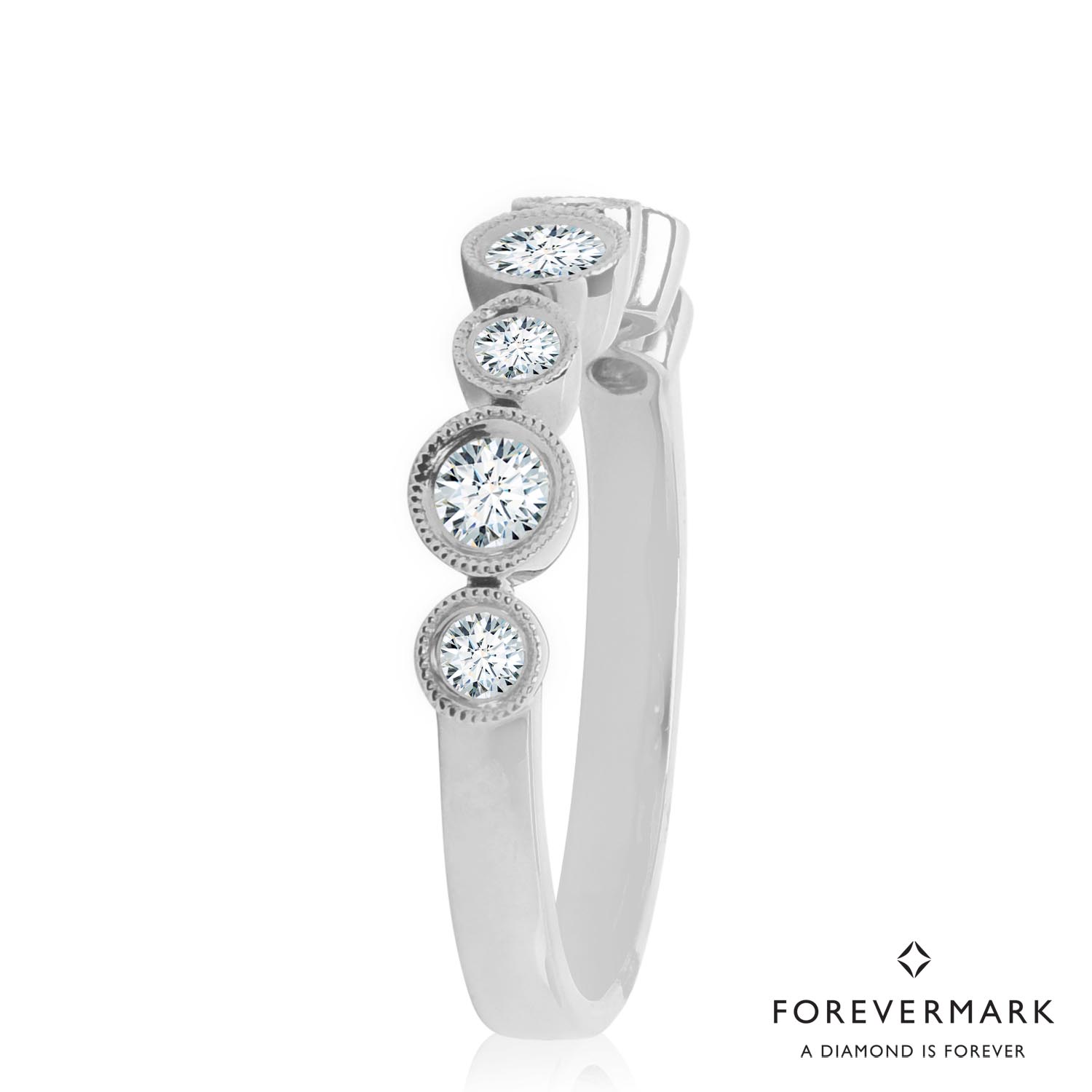 Forevermark Tribute Collection Diamond Bezel Ring in 18kt White Gold (3/8ct tw)