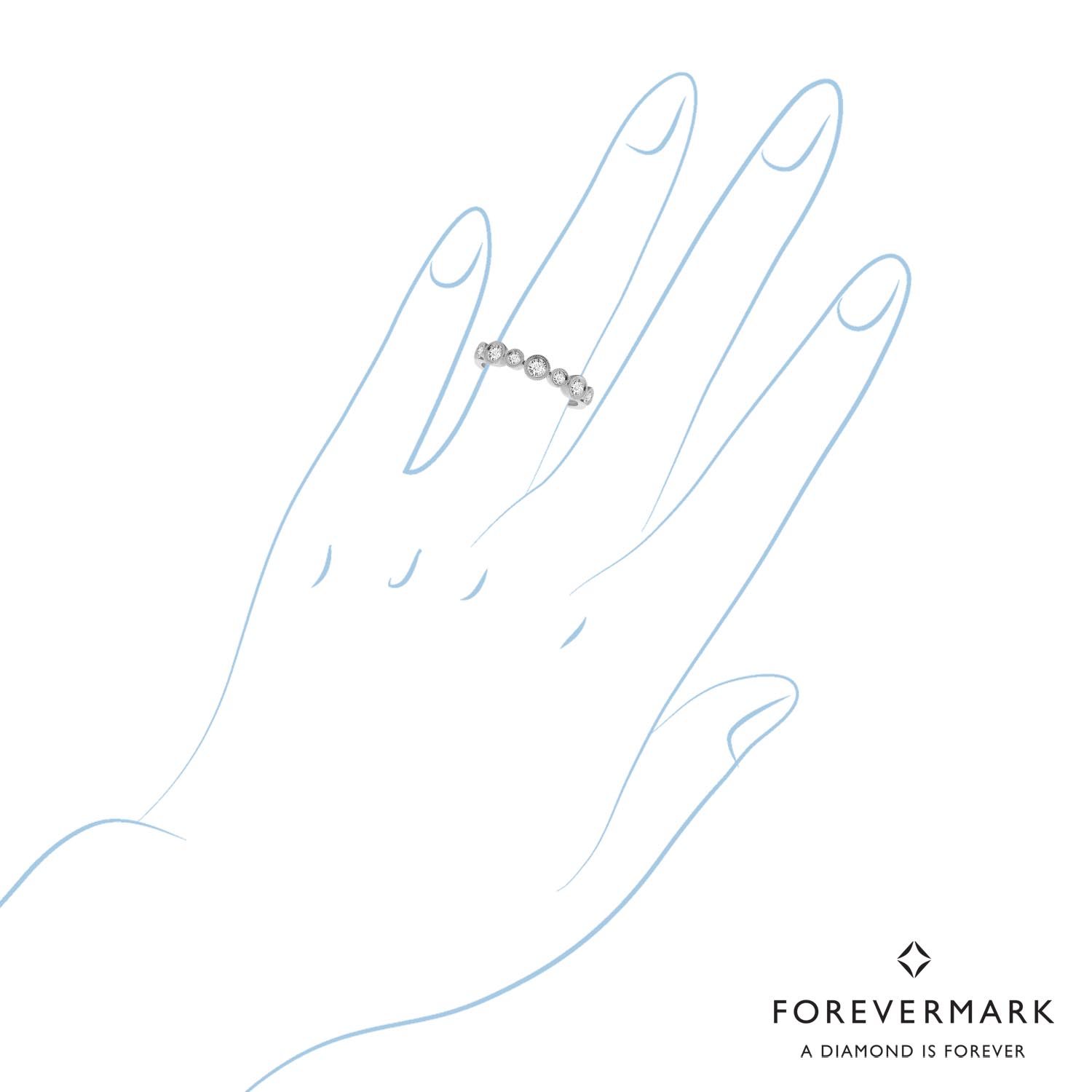 Forevermark Tribute Collection Diamond Bezel Ring in 18kt White Gold (3/8ct tw)