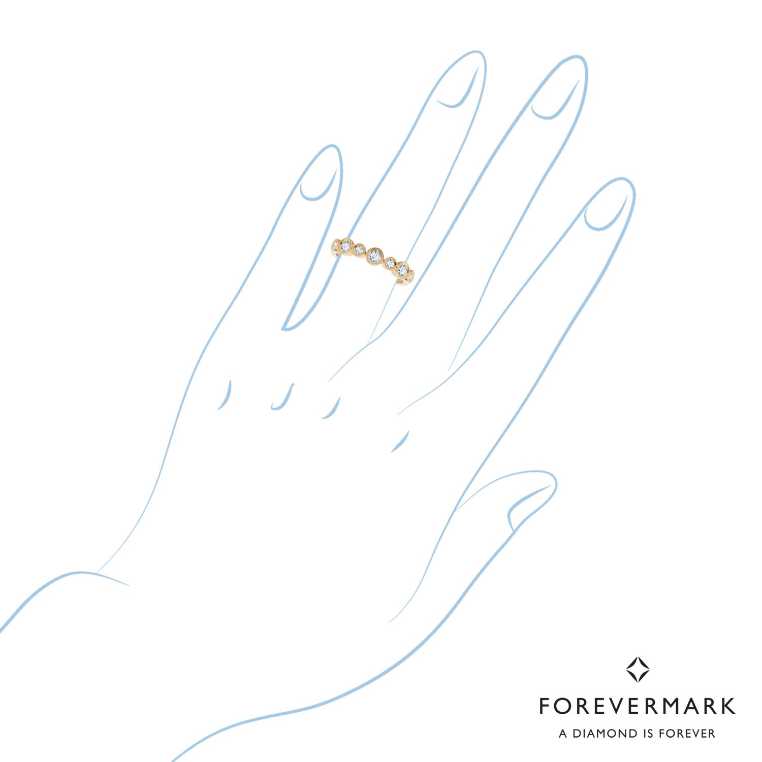 Forevermark Tribute Collection Diamond Bezel Ring in 18kt Yellow Gold (3/8ct tw)