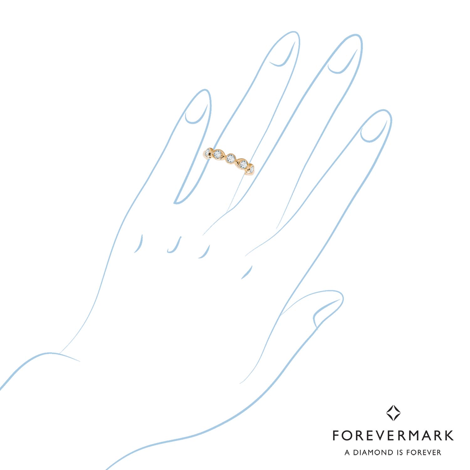 Forevermark Tribute Collection Diamond Stackable Band in 18kt Yellow Gold (1/2ct tw)