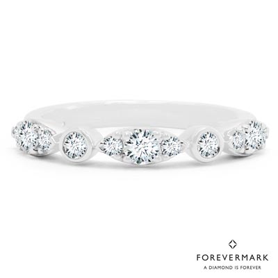 De Beers Forevermark Tribute Collection Diamond Band in 18kt White Gold (1/2ct tw)