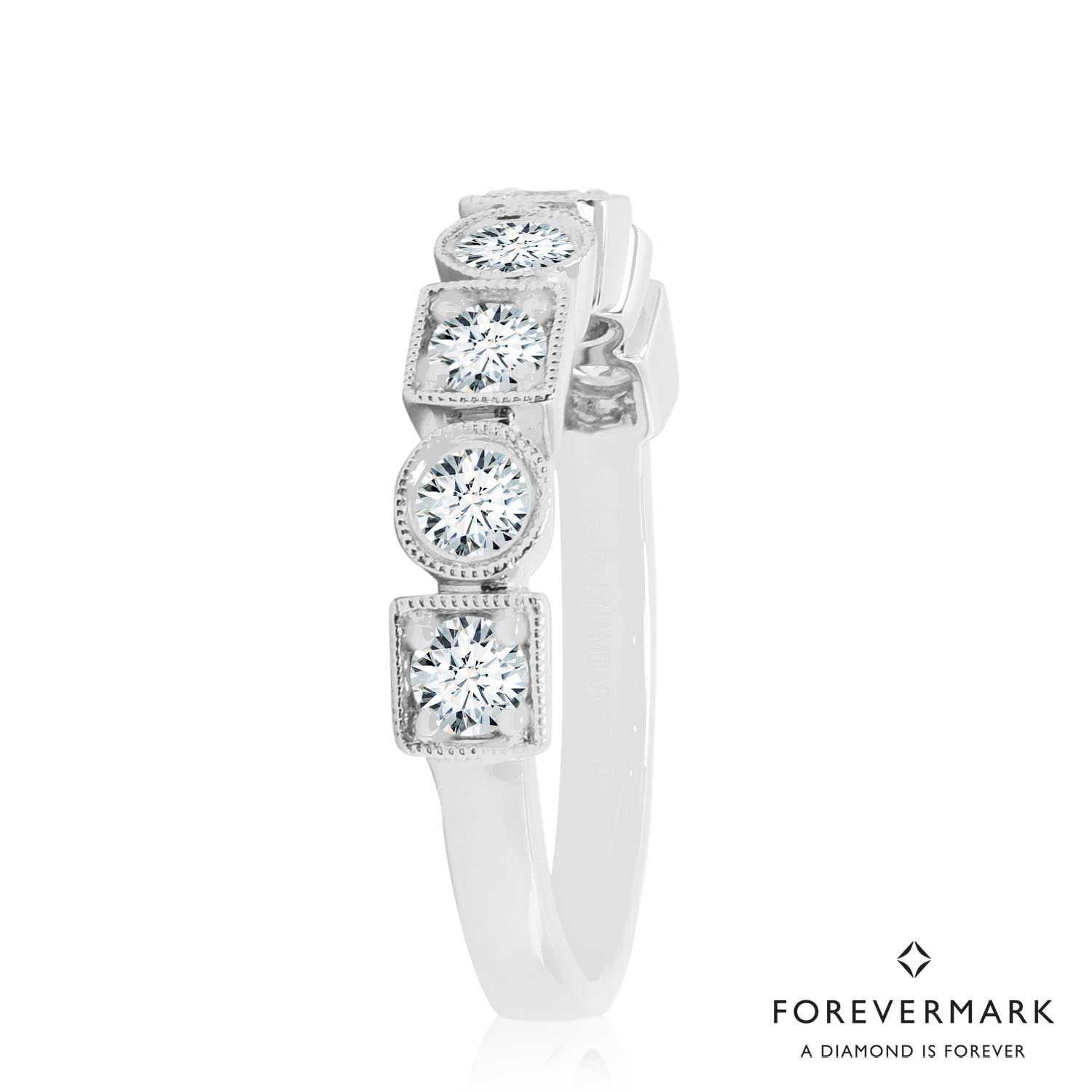 Forevermark Tribute Collection Diamond Bezel Ring in 18kt White Gold (3/4ct tw)