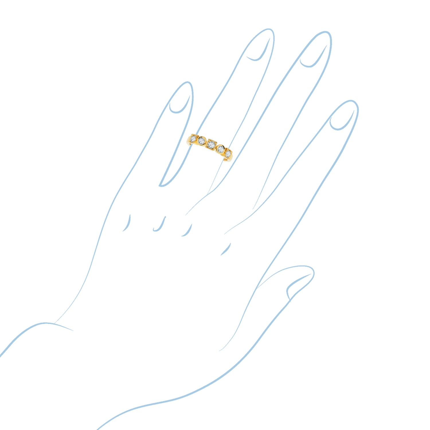 Forevermark Tribute Collection Diamond Bezel Ring in 18kt Yellow Gold (1/2ct tw)