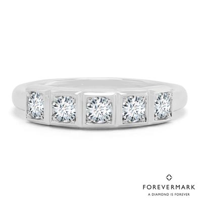 Forevermark Tribute Collection Diamond Bezel Ring in 18kt White Gold (1/2ct tw)