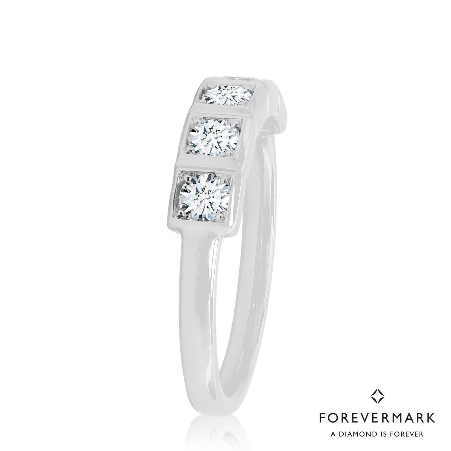 Forevermark Tribute Collection Diamond Bezel Ring in 18kt White Gold (1/2ct tw)