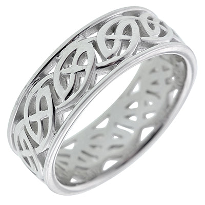 Keith Jack Window to the Soul Ness Wedding Band in 10kt White Gold (7mm)