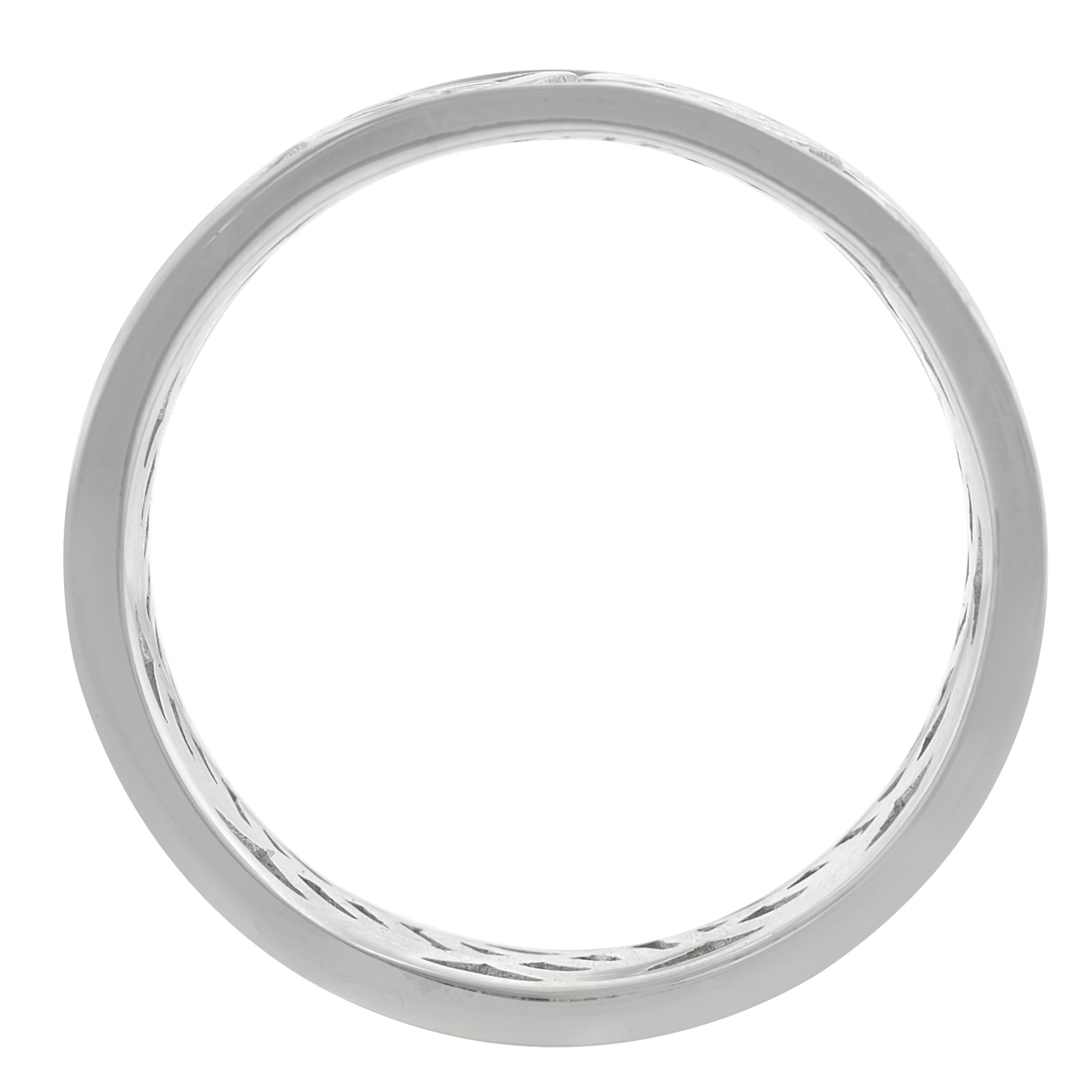 Keith Jack Window to the Soul Ness Wedding Band in 10kt White Gold (7mm)