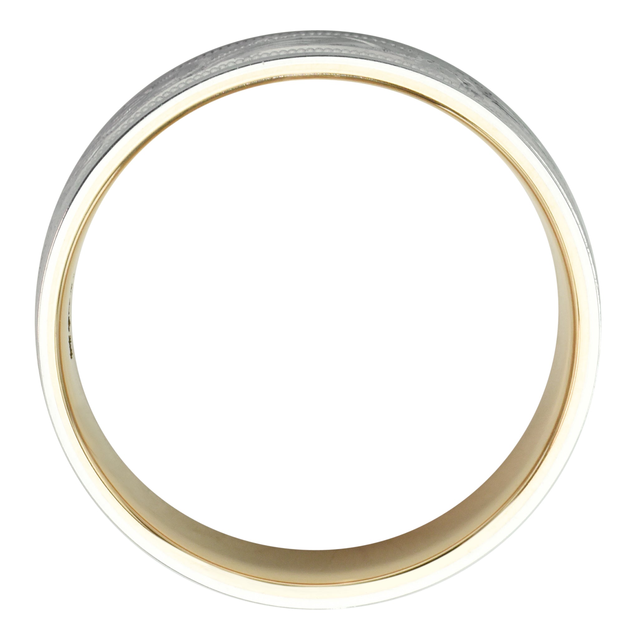 Novell Mens Wedding Band in Platinum and 18kt Rose Gold (7mm)