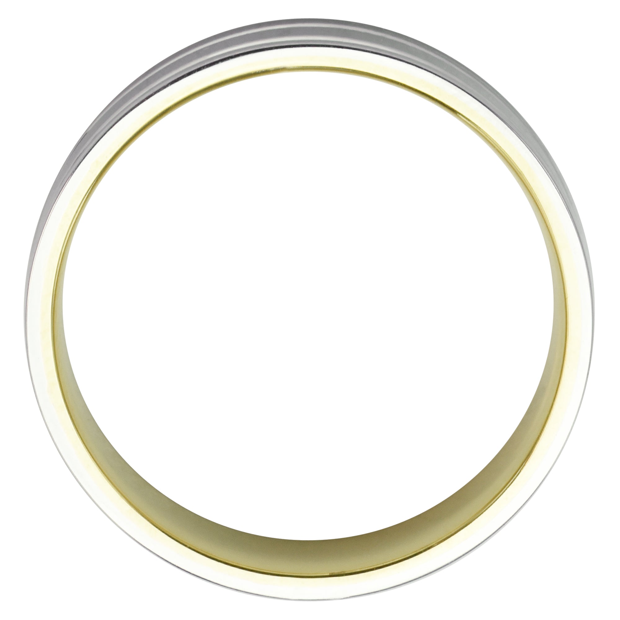 Novell Mens Wedding Band in Platinum and 18kt Yellow Gold (6mm)
