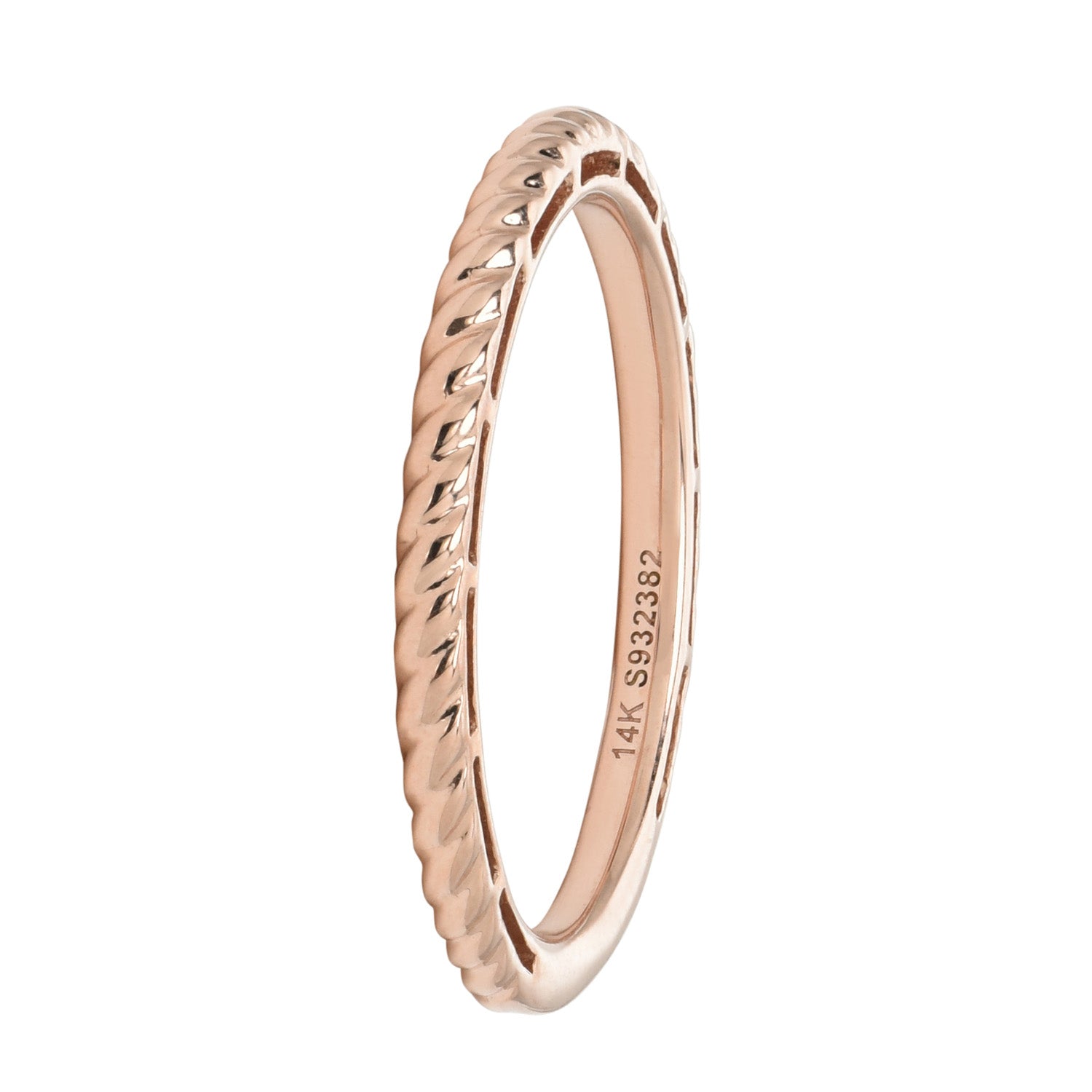 Gabriel Twist Stackable Band in 14kt Rose Gold