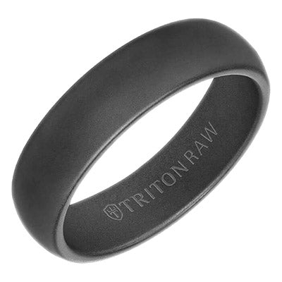 Triton Mens Wedding Band in Tungsten Raw (6mm)