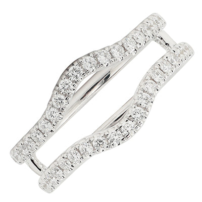 Diamond Curved Wedding Ring Insert in 14kt White Gold (1/2ct tw)