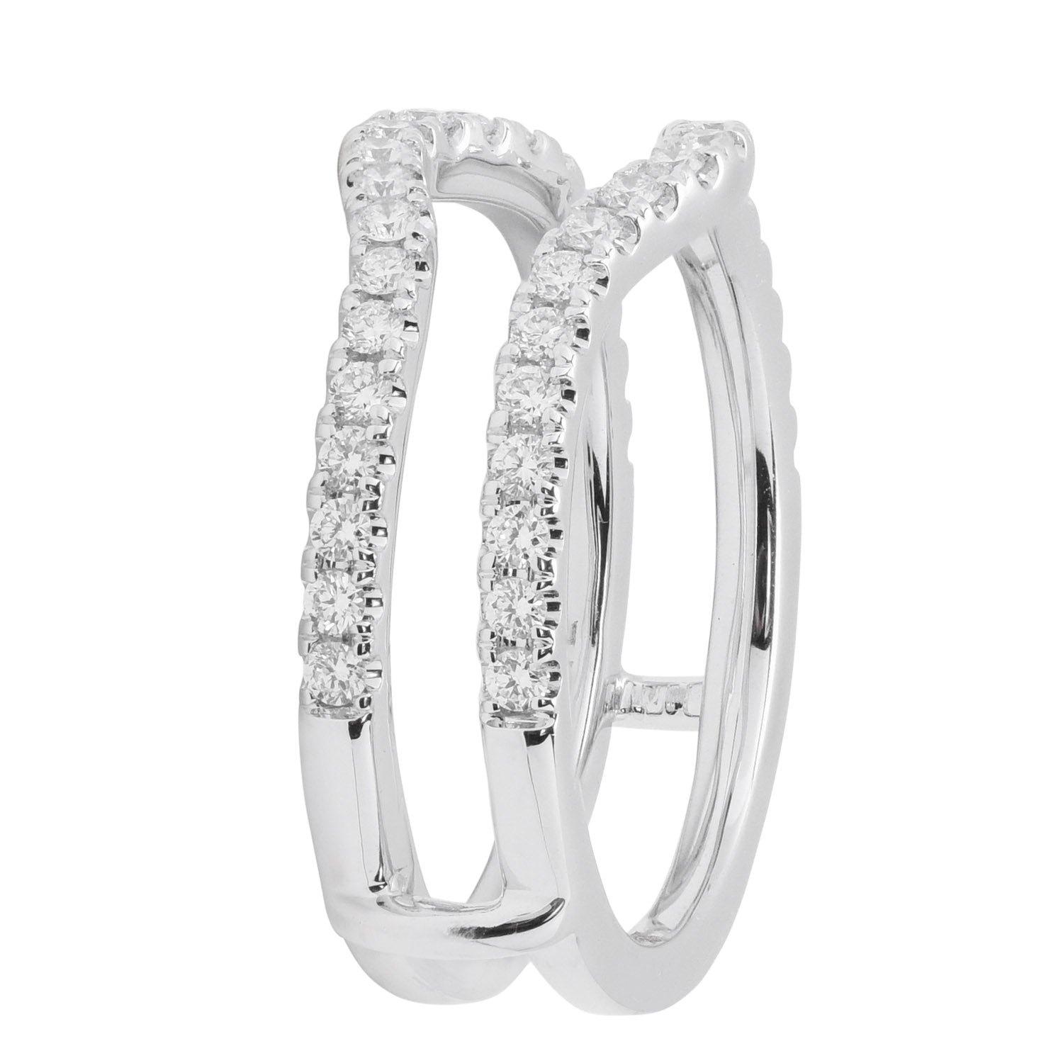 Diamond Curved Wedding Ring Insert in 14kt White Gold (1/2ct tw)