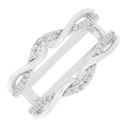 Diamond Wedding Ring Insert in 14kt White Gold (1/5ct tw)