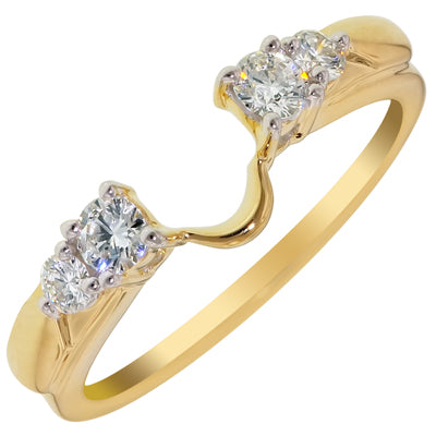 Diamond Wedding Ring Wrap in 14kt Yellow Gold (1/3ct tw)