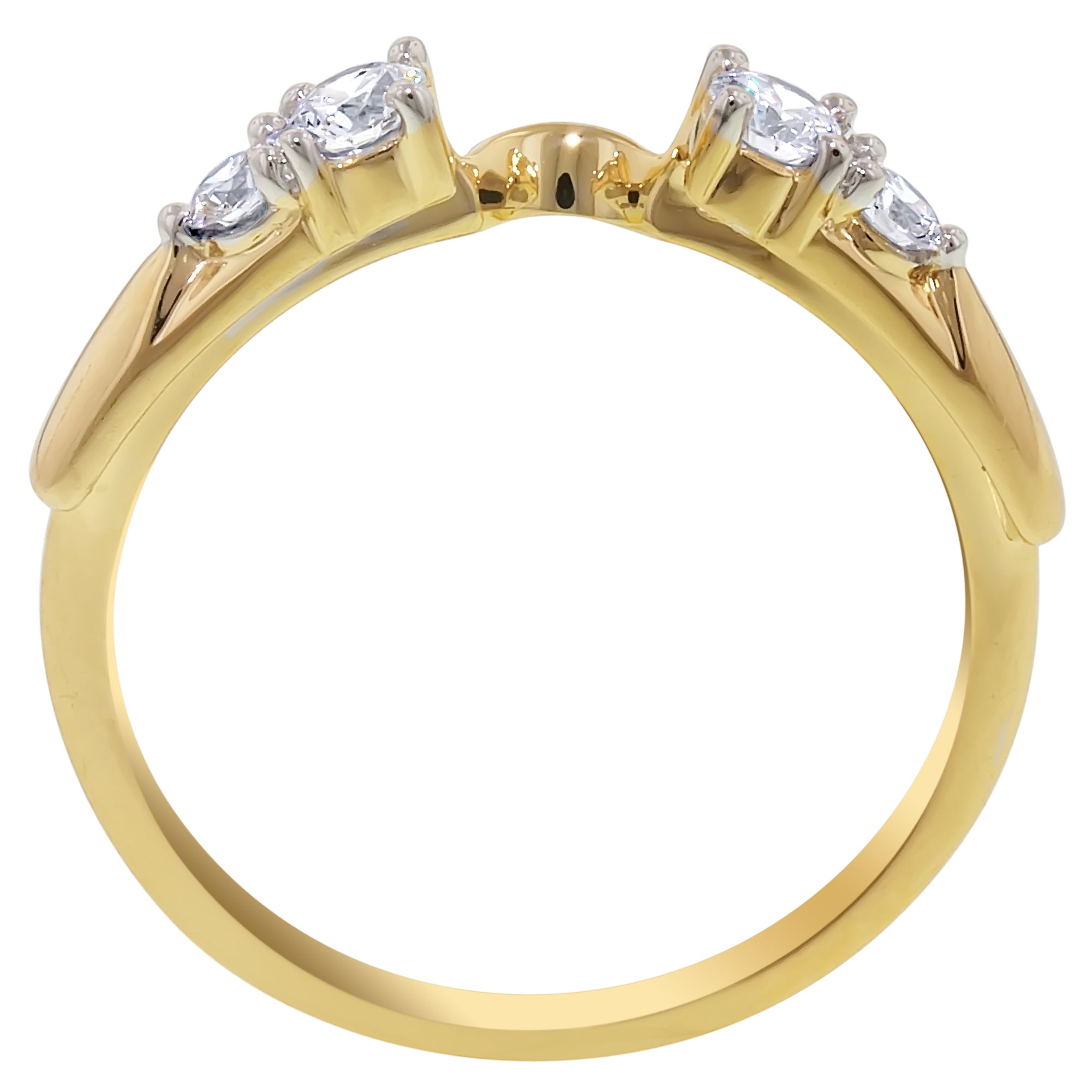 Diamond Wedding Ring Wrap in 14kt Yellow Gold (1/3ct tw)