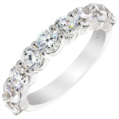 Flyer Fit Shared Prong by Martin Flyer Anniversary Band in Platinum (1 3/4ct tw)