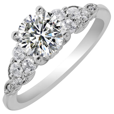 Artcarved Diamond Setting in 14kt White Gold (1/4ct tw)