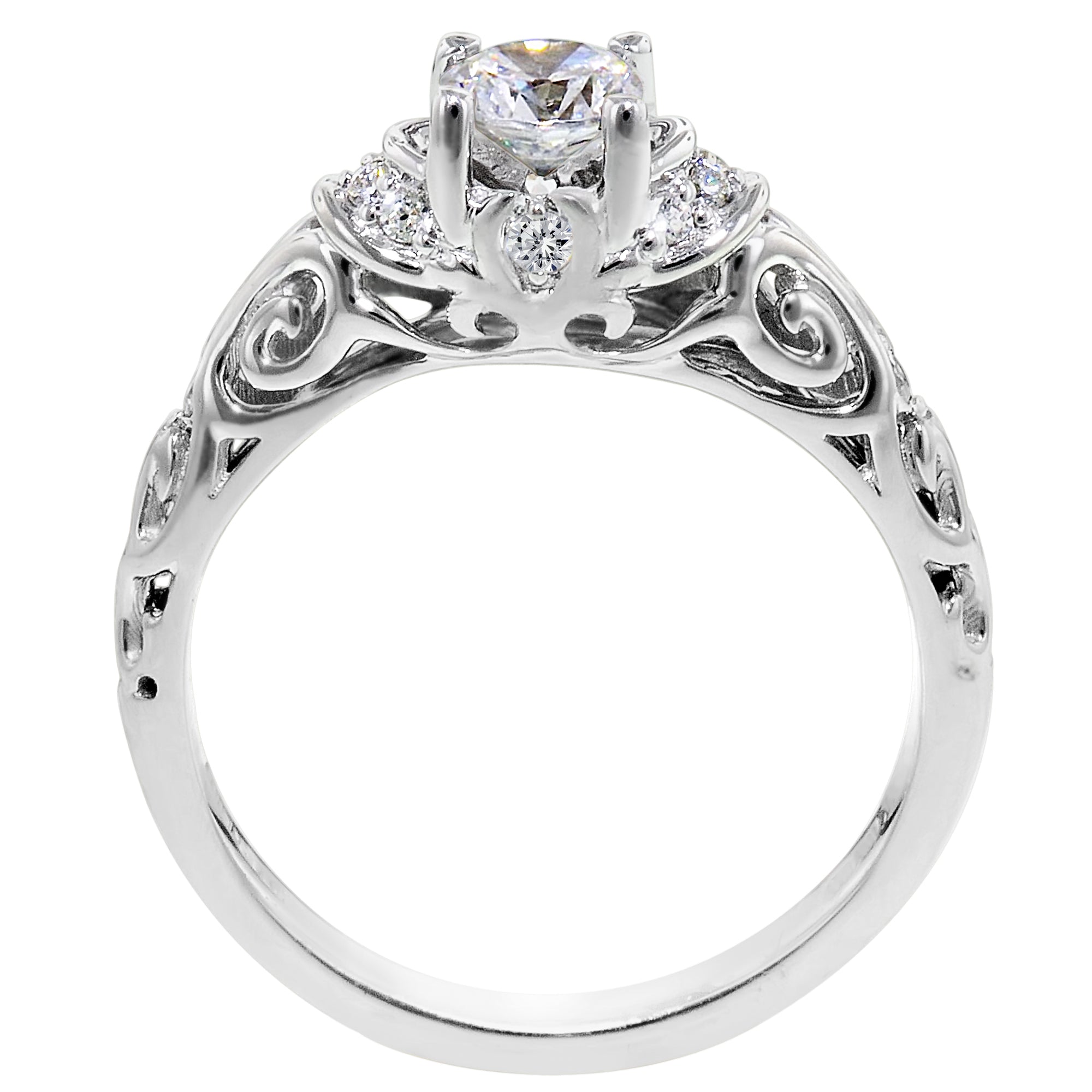 Artcarved Diamond Peyton Setting in 14kt White Gold (1/8ct tw)