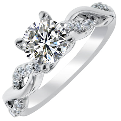 Artcarved Diamod Gabriella Setting in 14kt White Gold (1/7ct tw)