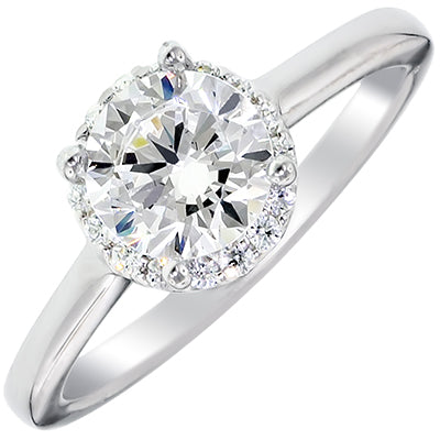 Artcarved Diamond Allison Halo Setting in 14kt White Gold (1/8ct tw)
