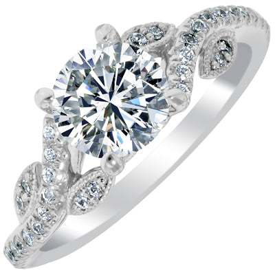 Artcarved Diamond Milena Setting in 14kt White Gold (1/4ct tw)