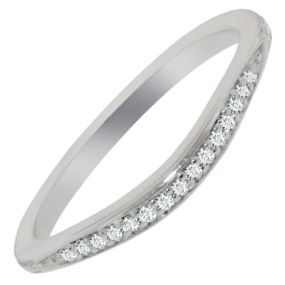 Artcarved Farrah Diamond Wedding Band in 14kt White Gold (1/10ct tw)