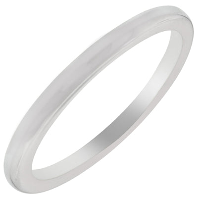Artcarved Lindsey Plain Wedding Band in 14kt White Gold