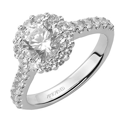 Artcarved Virginia Diamond Setting in 14kt White Gold (7/8ct tw)