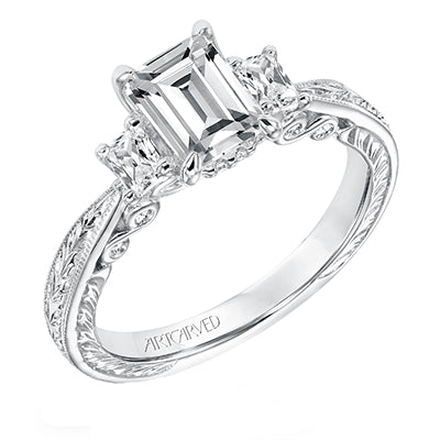 Artcarved Iva Diamond Setting in 14kt White Gold (1/3ct tw)