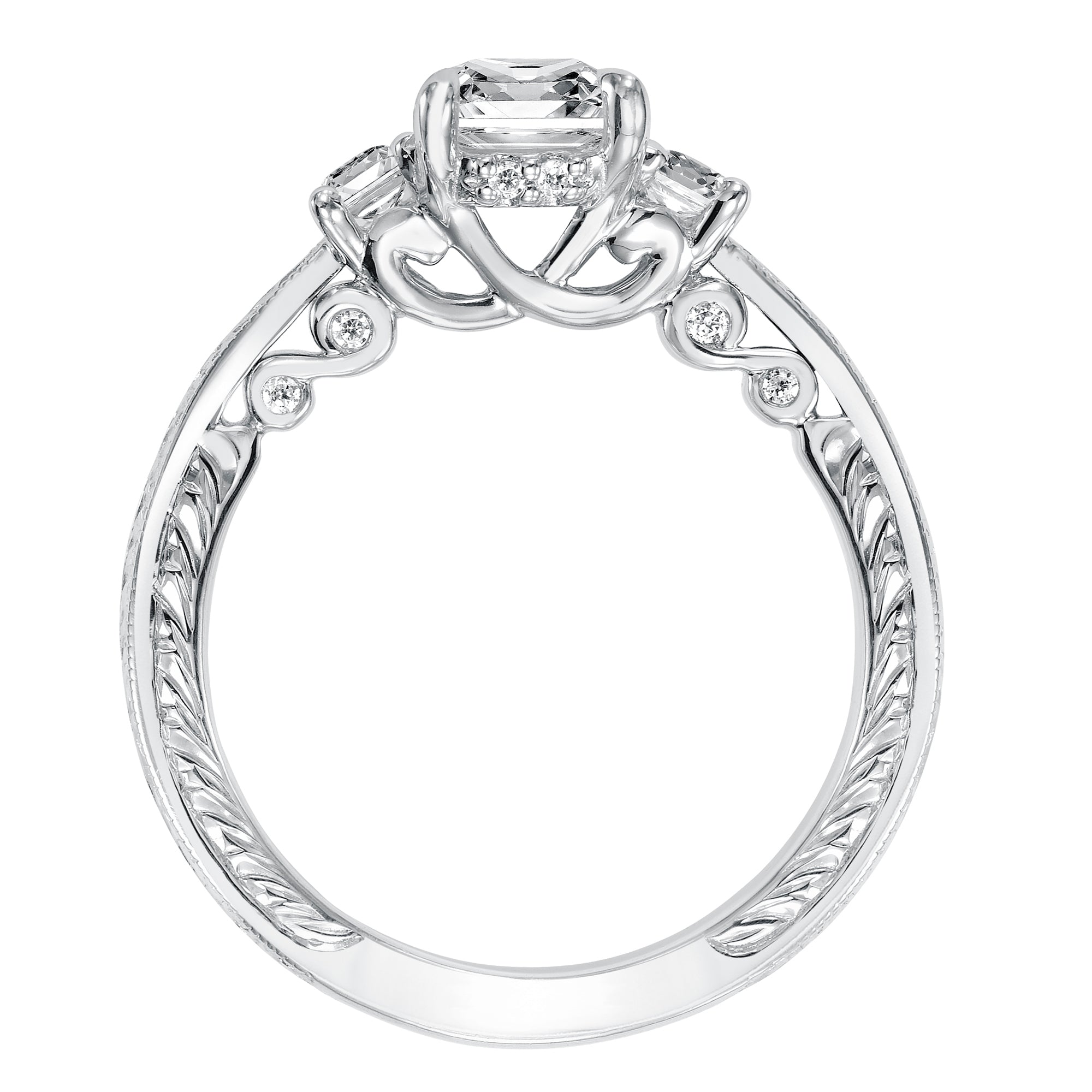 Artcarved Iva Diamond Setting in 14kt White Gold (1/3ct tw)