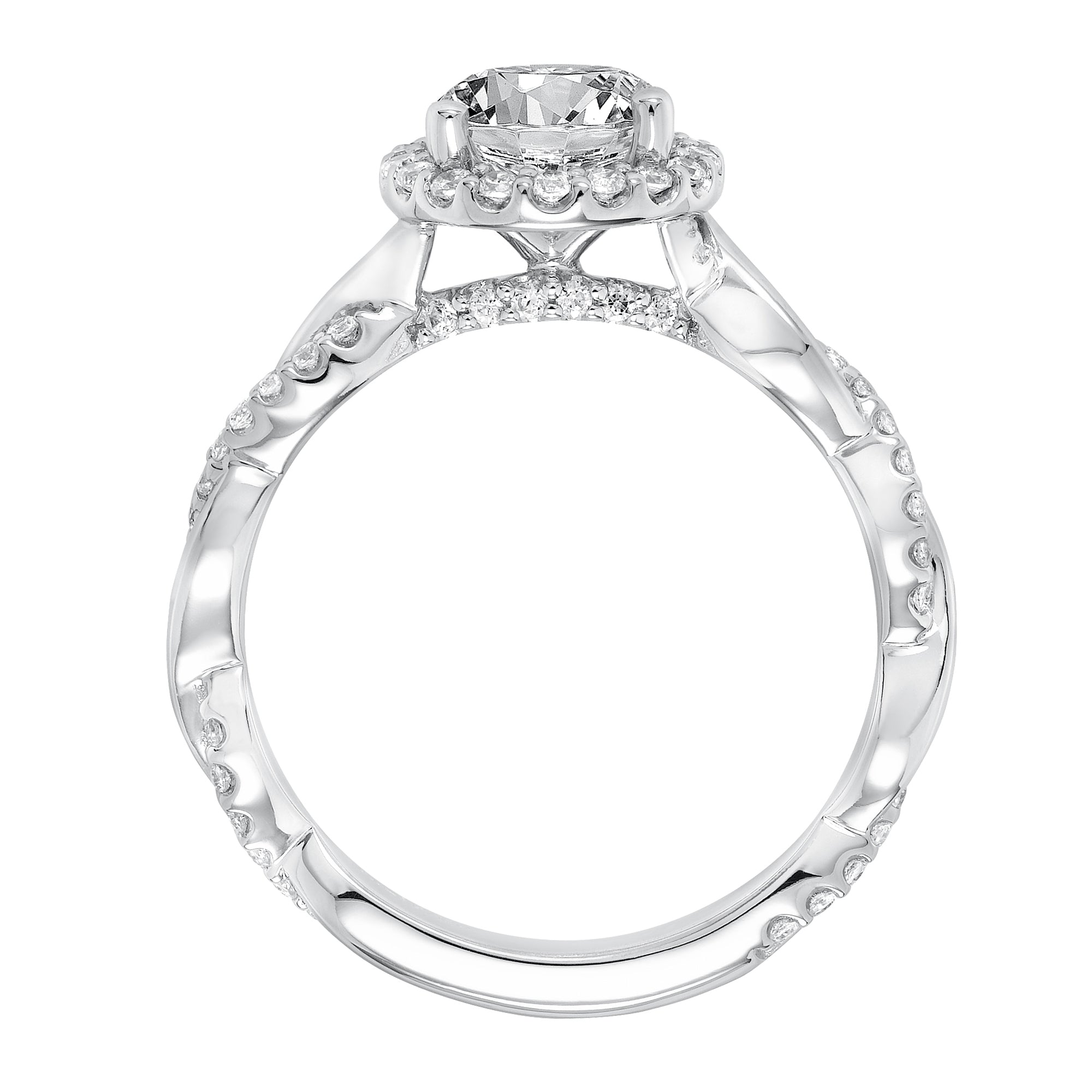 Artcarved Kinsley Diamond Halo Setting in 14kt White Gold (3/8ct tw)