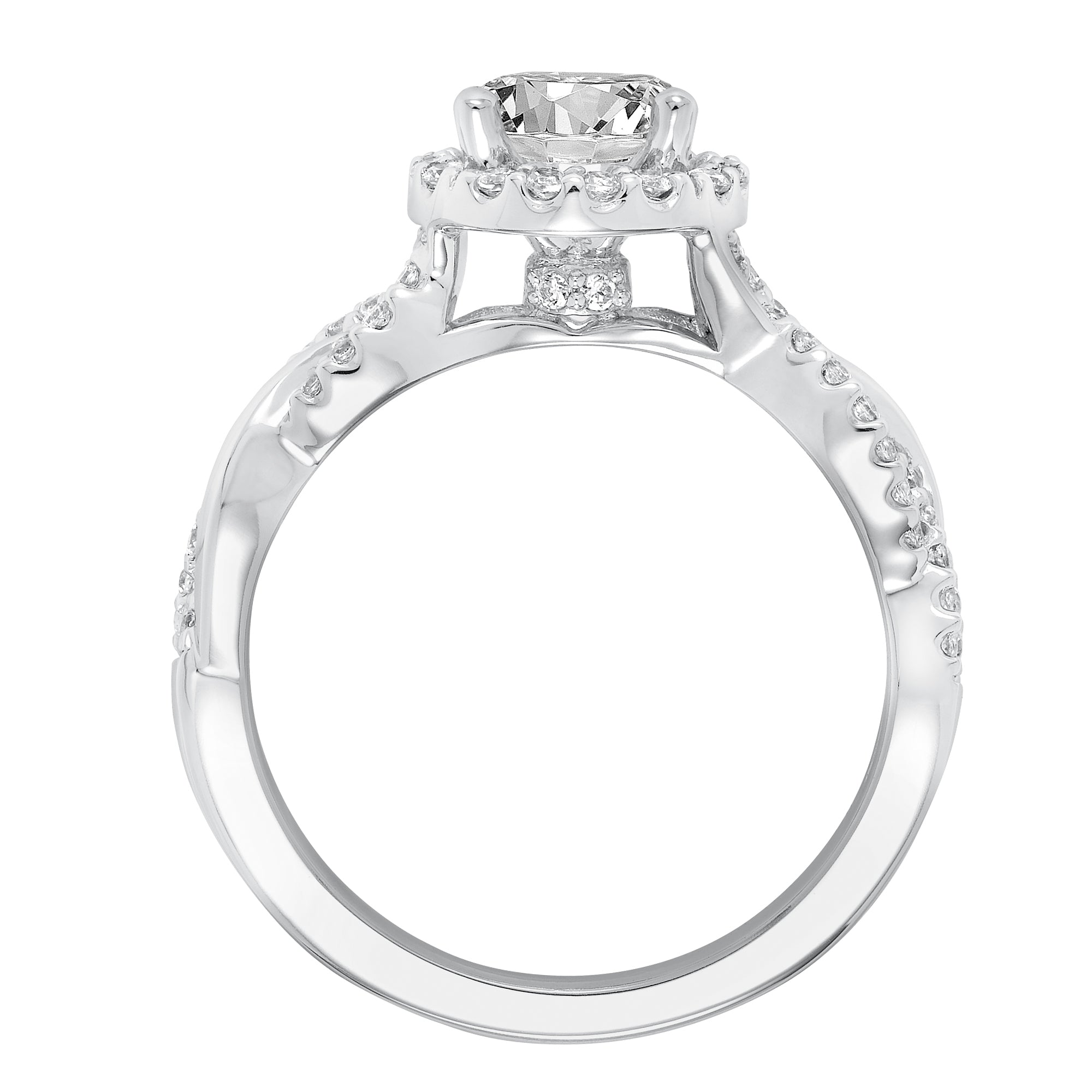 Artcarved Charlene Diamond Halo Setting in 14kt White Gold (1/3ct tw)
