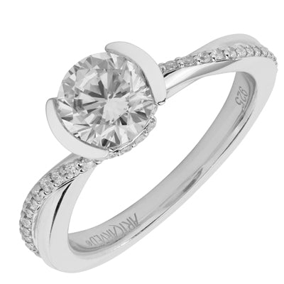 Artcarved Zola Diamond Setting in 14kt White (1/3ct tw)