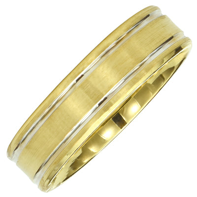 Mens Comfort Fit Wedding Band in 14kt Yellow Gold (6mm)