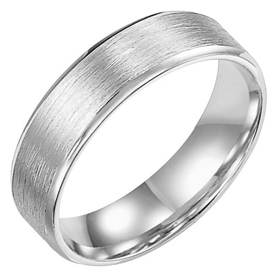 Mens Wedding Band in 14kt White Gold (7mm)