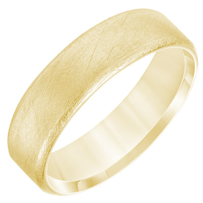 Mens Comfort Fit Wedding Band in 14kt Yellow Gold (6mm)