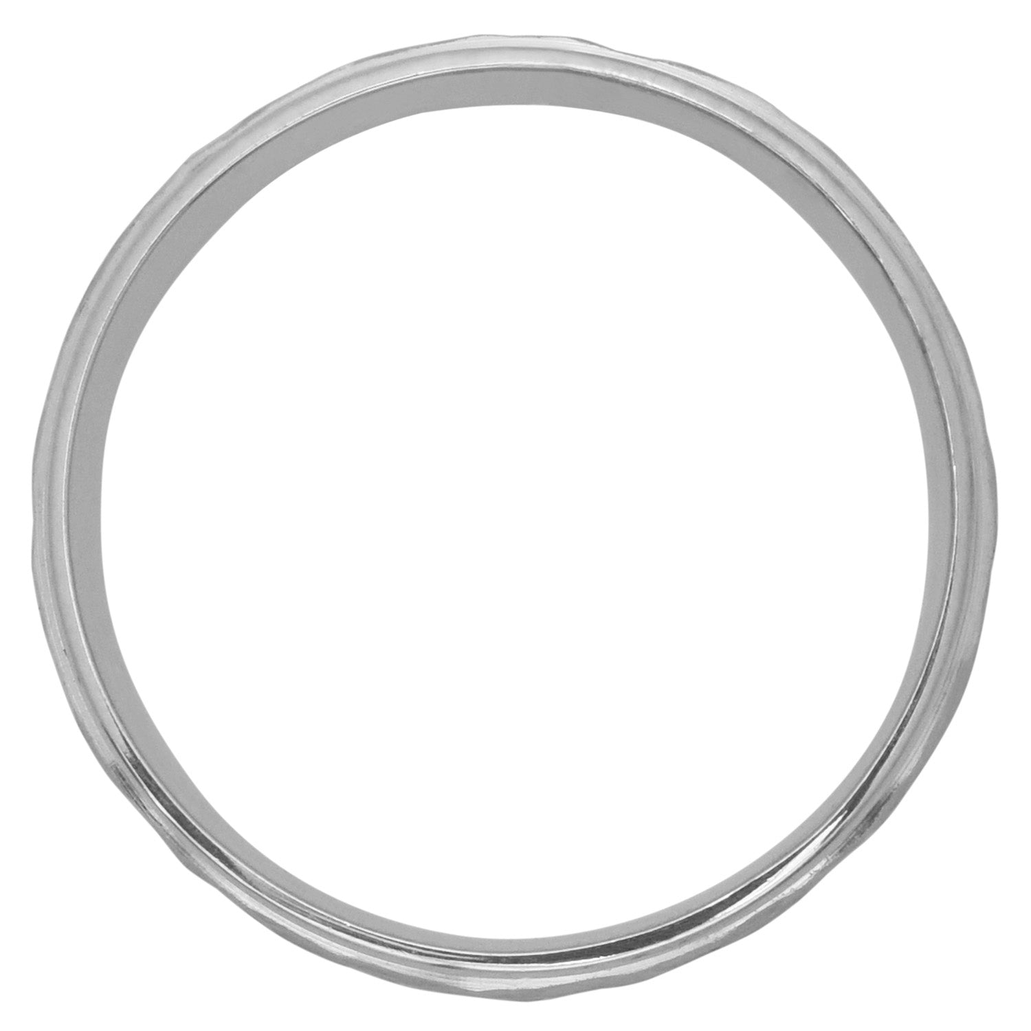 Mens Comfort Fit Wedding Band in 14kt White Gold (7.5mm)
