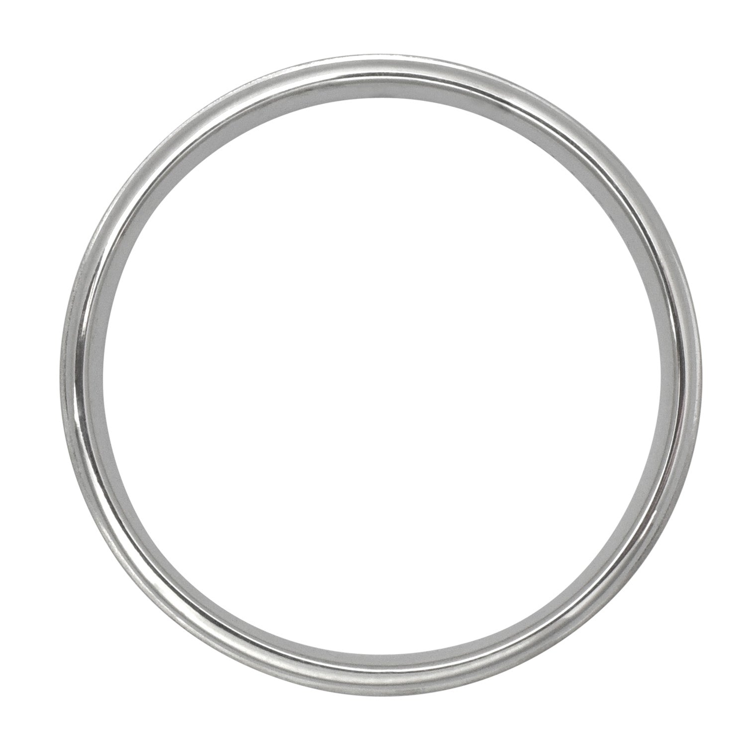 Mens Comfort Fit Wedding Band in 14kt White Gold (6.5mm)