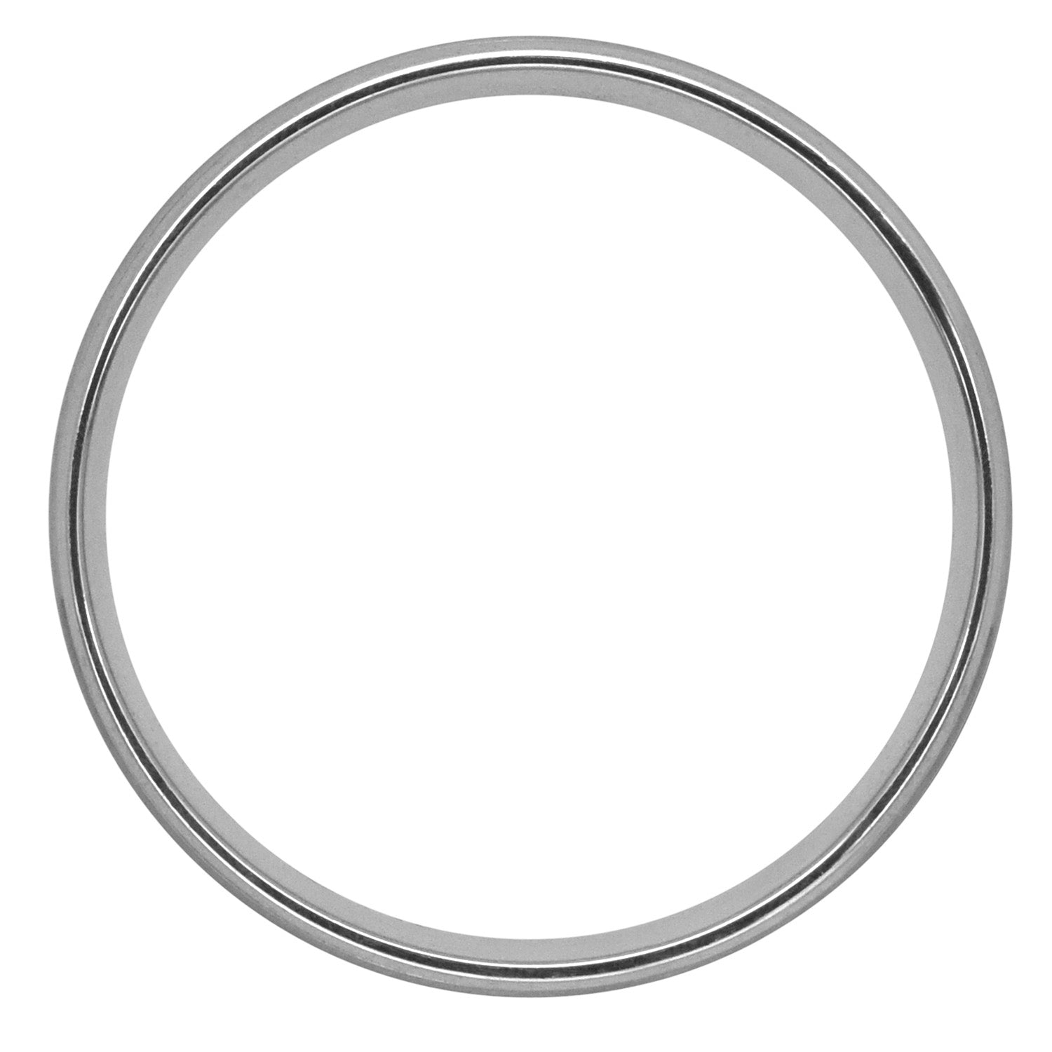Mens Comfort Fit Wedding Band in 14kt White Gold (6mm)