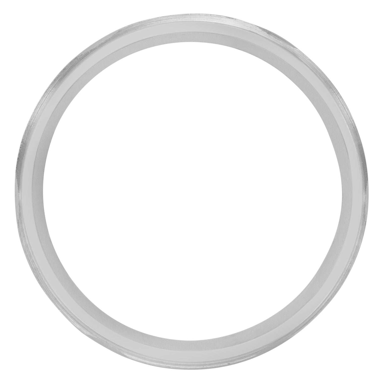 Mens Comfort Fit Wedding Band in 14kt White Gold (6mm)