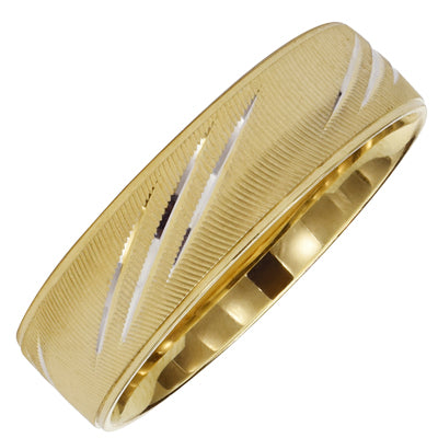Mens Comfort Fit Wedding Band in 14kt Yellow Gold (6mm)