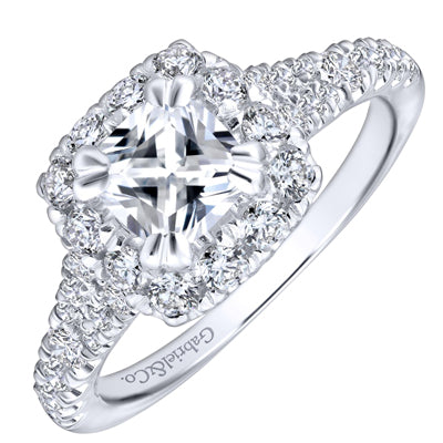 Gabriel Eliana Diamond Engagement Ring Setting in 14kt White Gold (7/8ct tw)